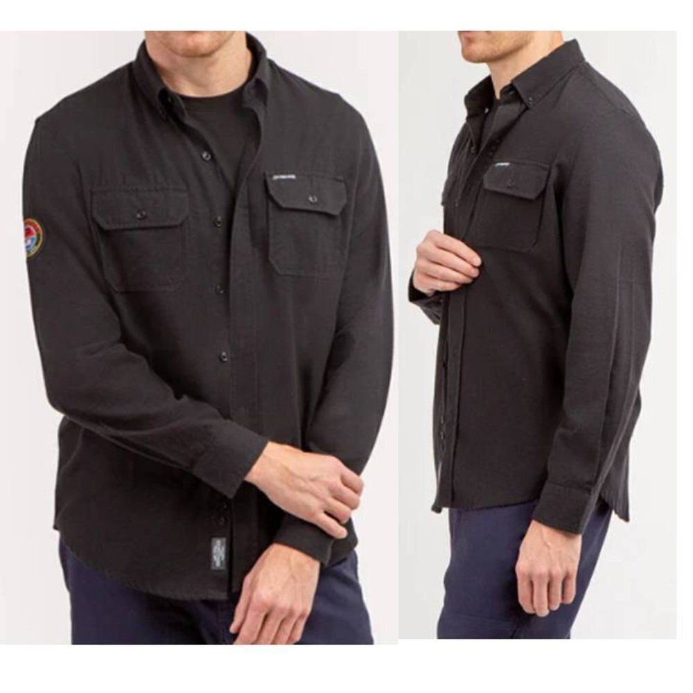 US POLO SPORT BLACK SOFT TWILL LONG SLEEVE SHIRT